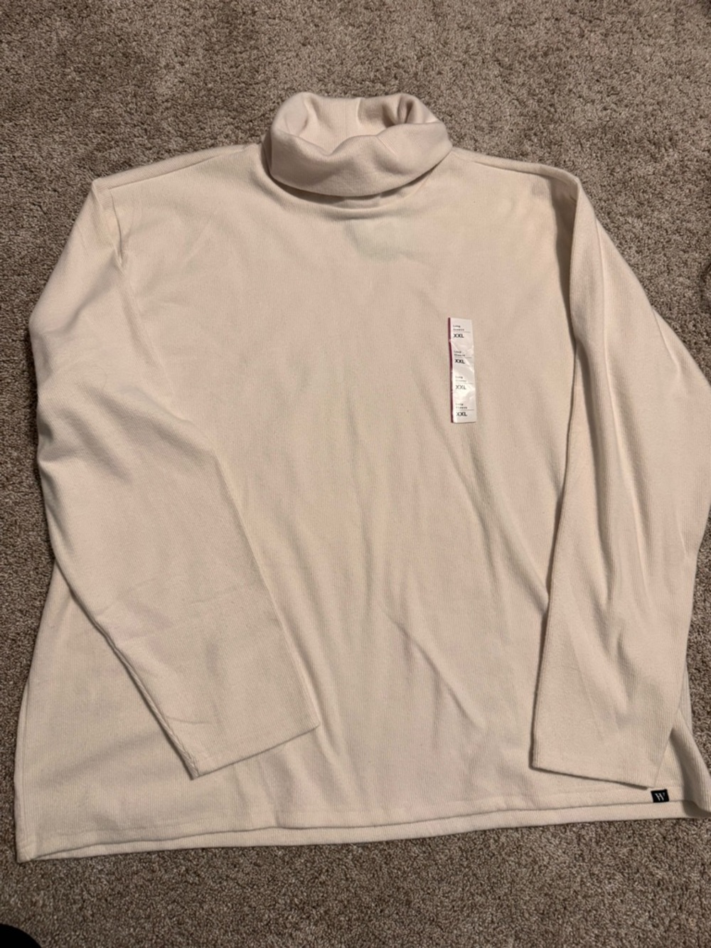 Men’s Cream Turtleneck Sweater